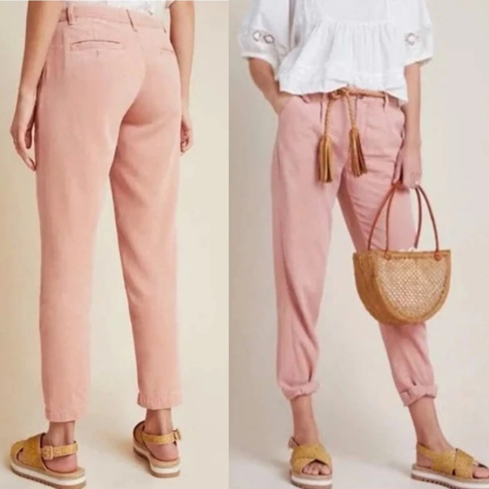 Anthropologie Pink Ankle Pants